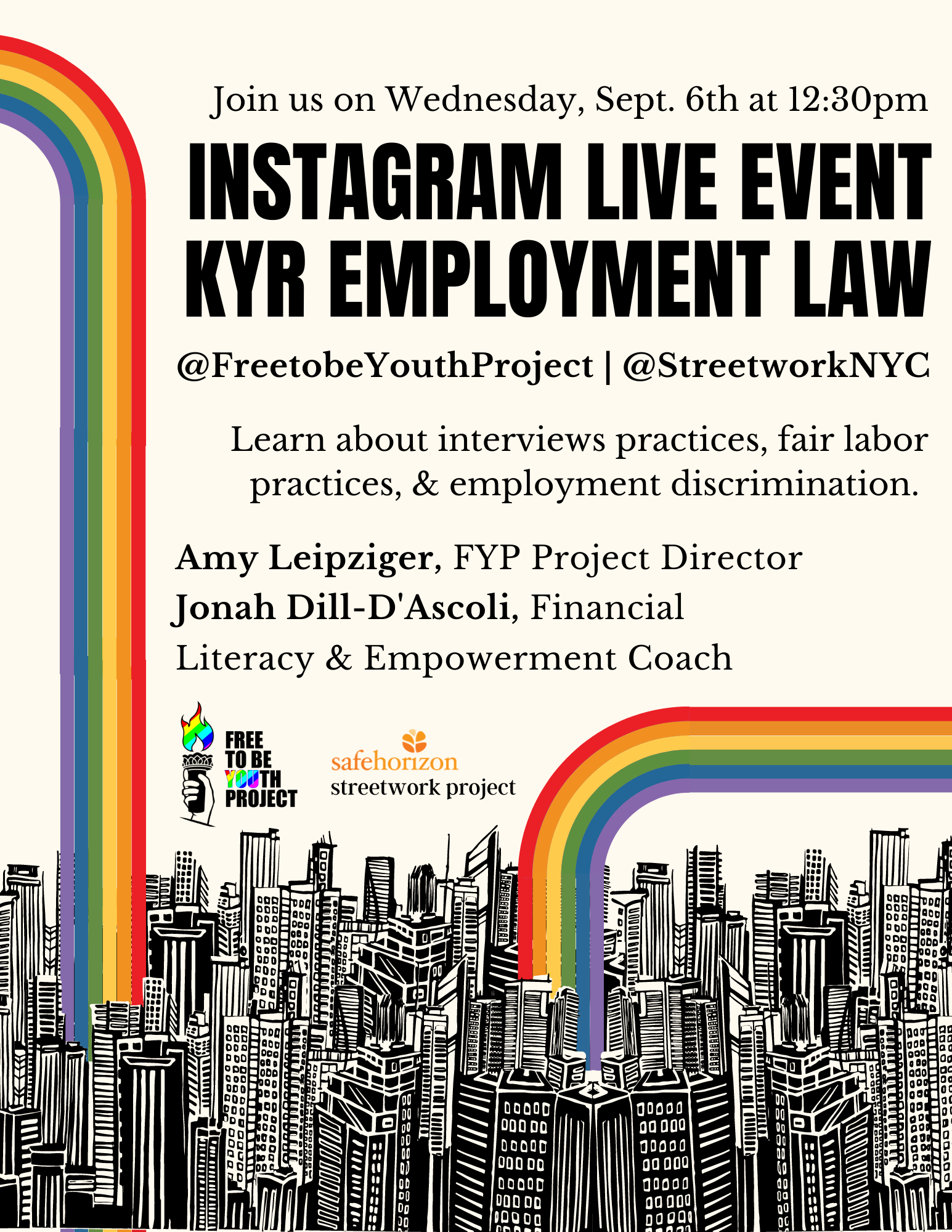 9/6: IG Live with Streetwork Project - Sex Workers Project